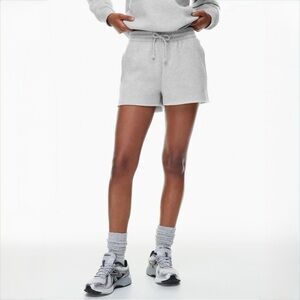 Aritzia TNA CozyAF Fleece Sweat Shorts Gray Drawstring Size S